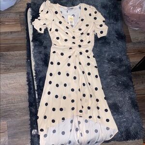 Polka Dot Cream Dress
